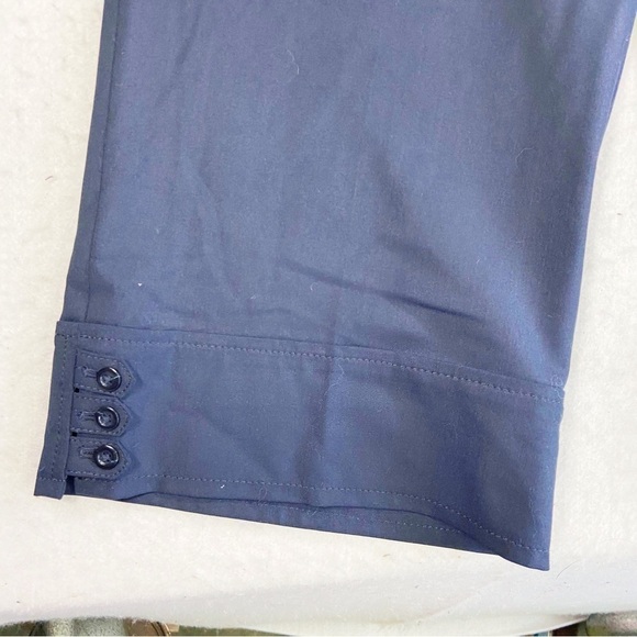 Ann Taylor navy capri pants button hem women's 12 - Picture 5 of 12